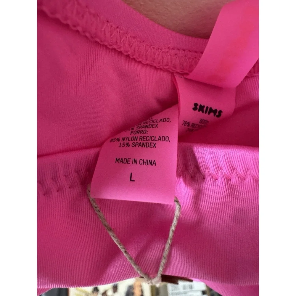 Skims Swim Cutout Monokini Taffy Pink One Piece Size Large NWT